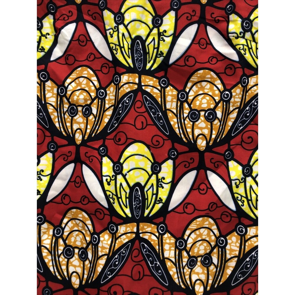 Fantabela Women's Dress Shirt Size 38 African Print Puff Sleeve Multicolor - Picture 2 of 16